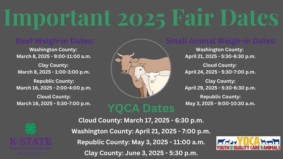 Important 2025 Fair Dates